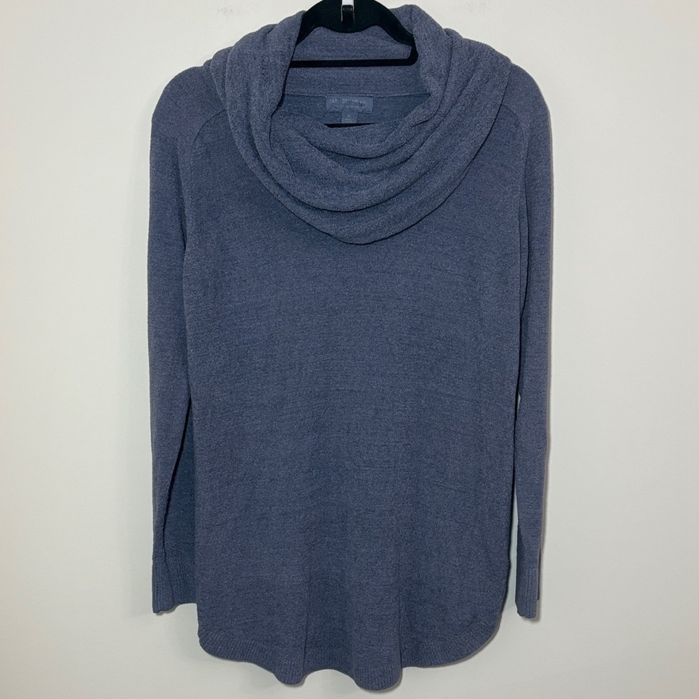 Barefoot Dreams Bluish Gray Cowl Neck Sweater